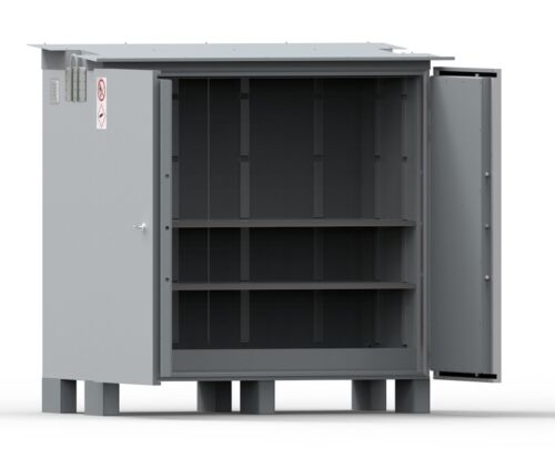 Brandklassat Gasskåp HAG-JUMBO för stora volymer av gasolflaskor på t.ex. bensinstationer